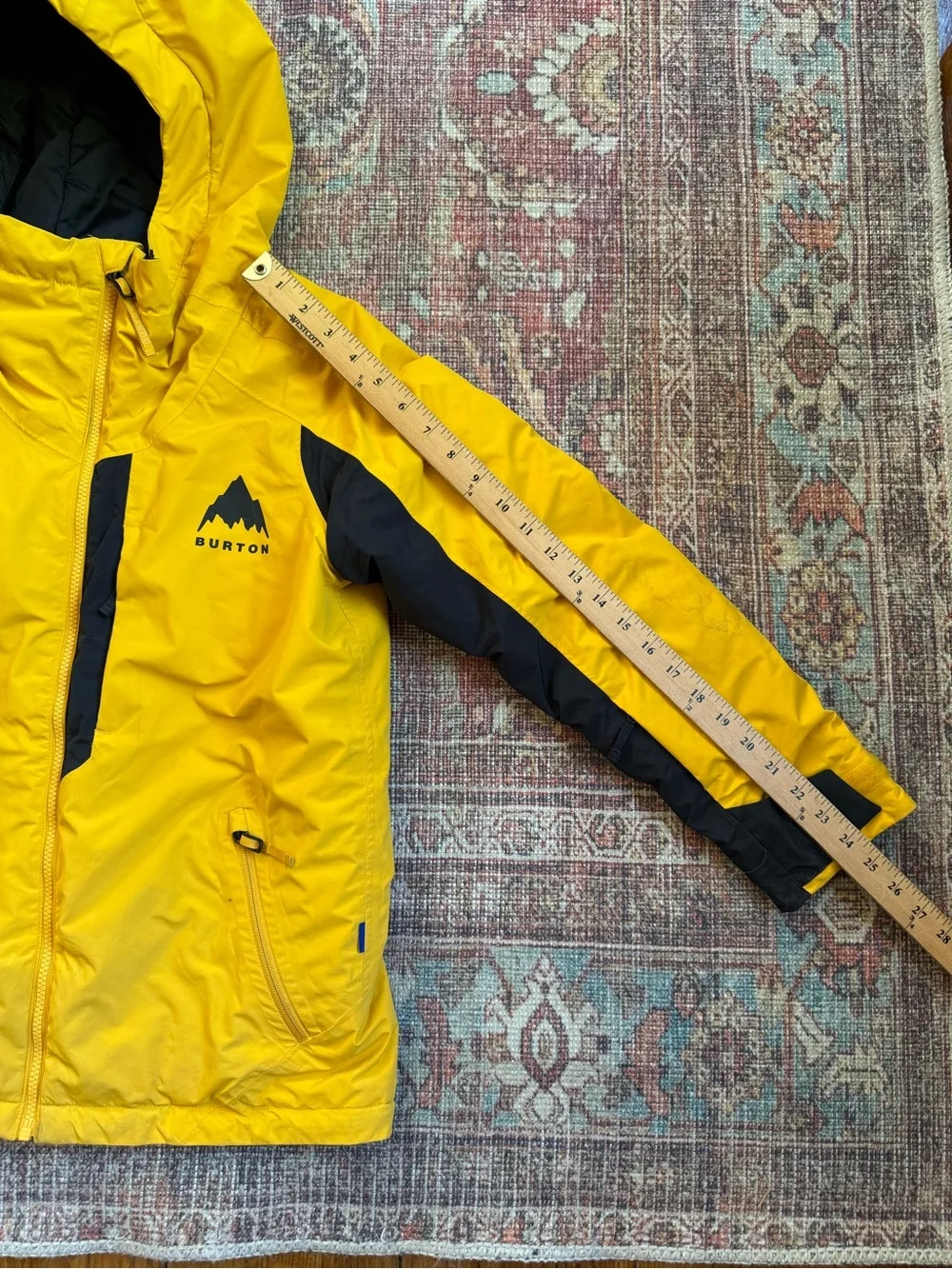 Burton Youth Medium Kids' Yellow Hillslope Hooded Winter Jacket